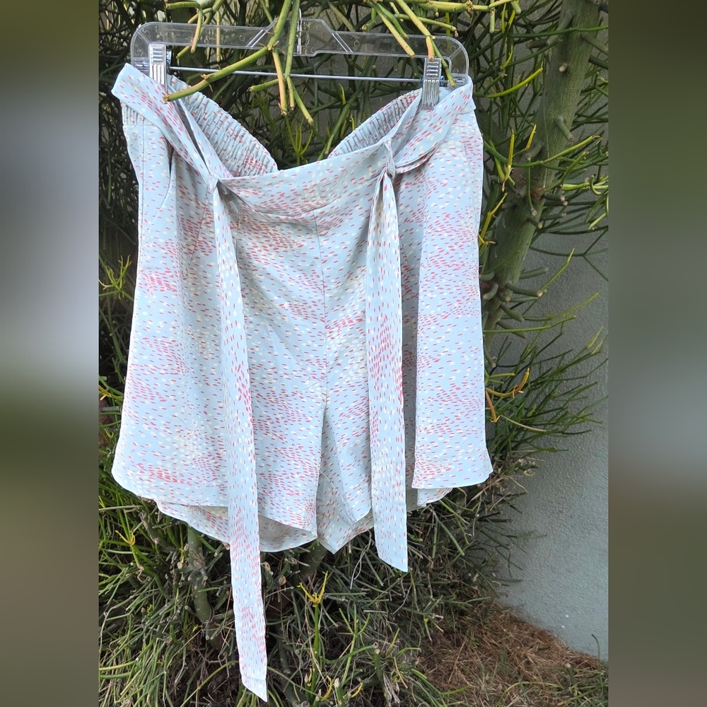 Torrid Light Blue and Pink Patterned Shorts